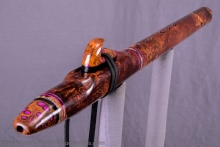 Honduran Rosewood Burl Native American Flute, Minor, Low E-4, #K4F